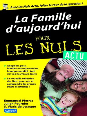 cover image of La Famille d'aujourd'hui pour les Nuls Actu